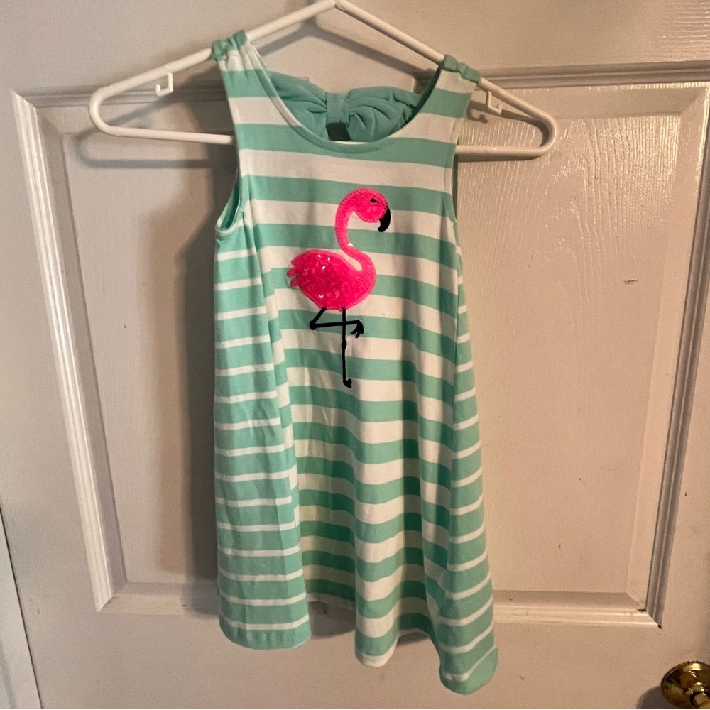 Tommy Bahama Teal and White Striped Dress